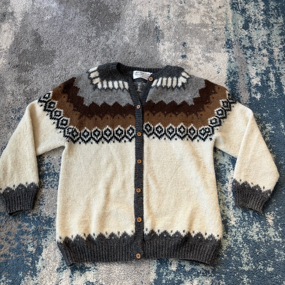 ALPACA Connection cozy winter Cardigan Size M oversized